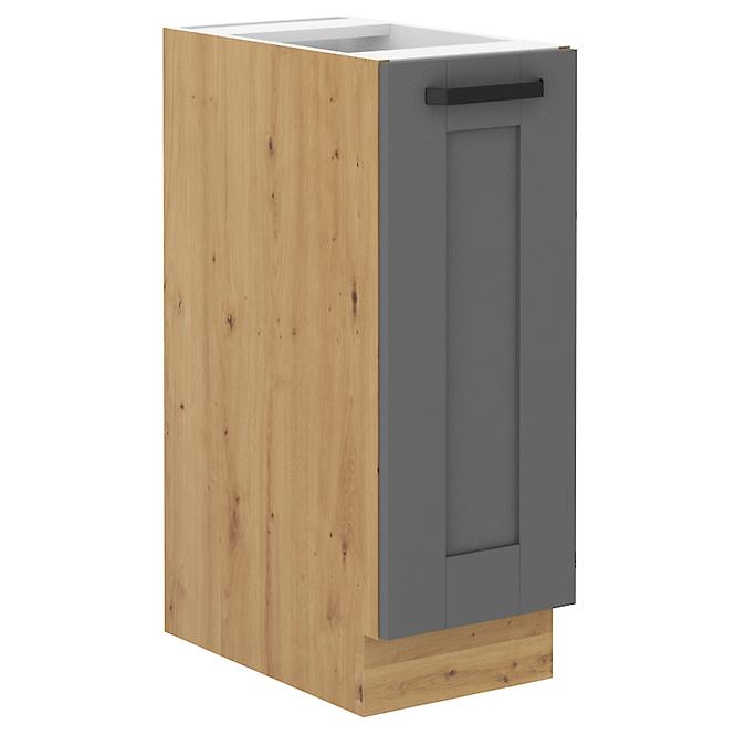 Luna 30D Cargo BB kuhinjski element 1 vrata 30x52x82 cm tamno siva/natur (artisan hrast)