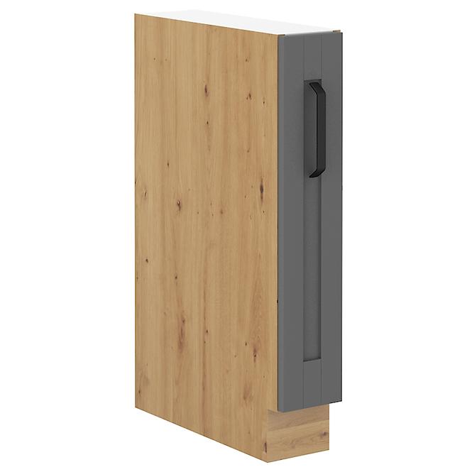 Luna 15D Cargo BB kuhinjski element 1 ladica 15x52x82 cm tamno siva/ natur (artisan hrast)