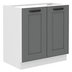 Luna 80ZL 2F BB kuhinjski element za sudoper 2 vrata 80x52x82 cm tamno siva/ bijela