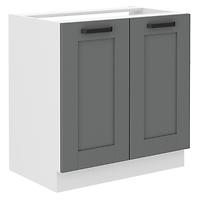Luna 80ZL 2F BB kuhinjski element za sudoper 2 vrata 80x52x82 cm tamno siva/ bijela