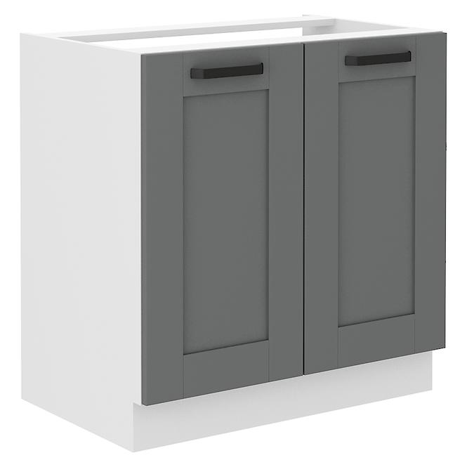 Luna 80ZL 2F BB kuhinjski element za sudoper 2 vrata 80x52x82 cm tamno siva/ bijela