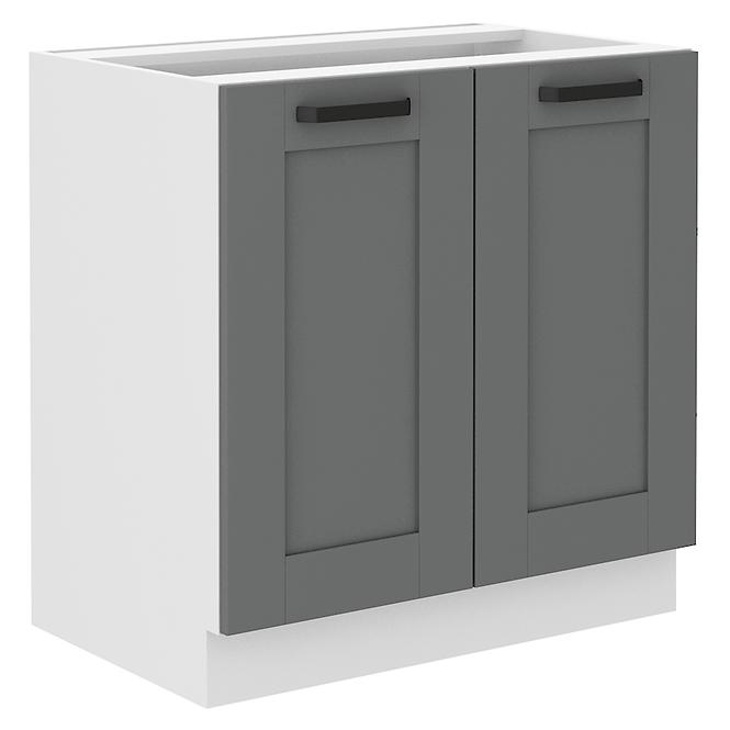 Luna 80D 2F BB kuhinjski element 2 vrata 80x52x82 cm tamno siva/ bijela