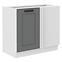 Luna 105 ND 1F BB kuhinjski element 1 vrata 90x52x82 cm tamno siva/bijela