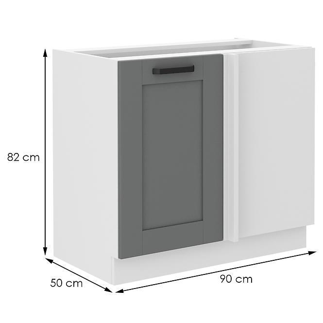 Luna 105 ND 1F BB kuhinjski element 1 vrata 90x52x82 cm tamno siva/bijela