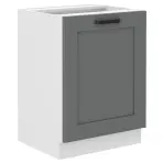 Luna 60D 1F BB kuhinjski element 1 vrata 60x52x82 cm tamno siva/bijela