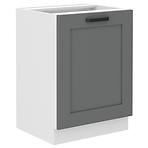 Luna 60D 1F BB kuhinjski element 1 vrata 60x52x82 cm tamno siva/bijela