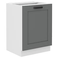 Luna 60D 1F BB kuhinjski element 1 vrata 60x52x82 cm tamno siva/bijela