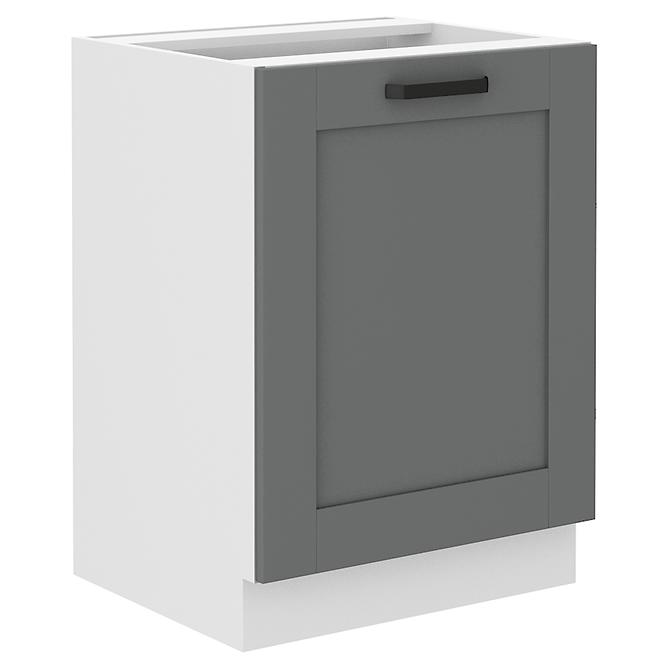 Luna 60D 1F BB kuhinjski element 1 vrata 60x52x82 cm tamno siva/bijela