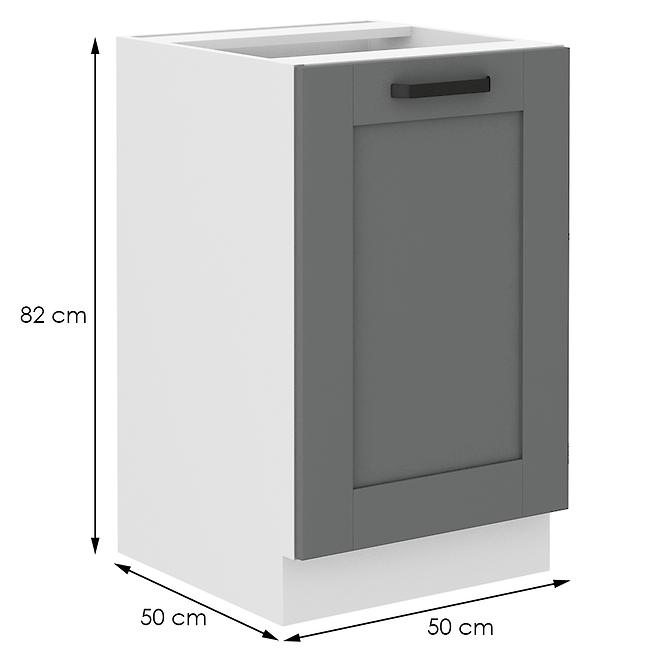 Luna 50ZL 1F BB kuhinjski element za sudoper 1 vrata 50x52x82 cm tamno siva/bijela