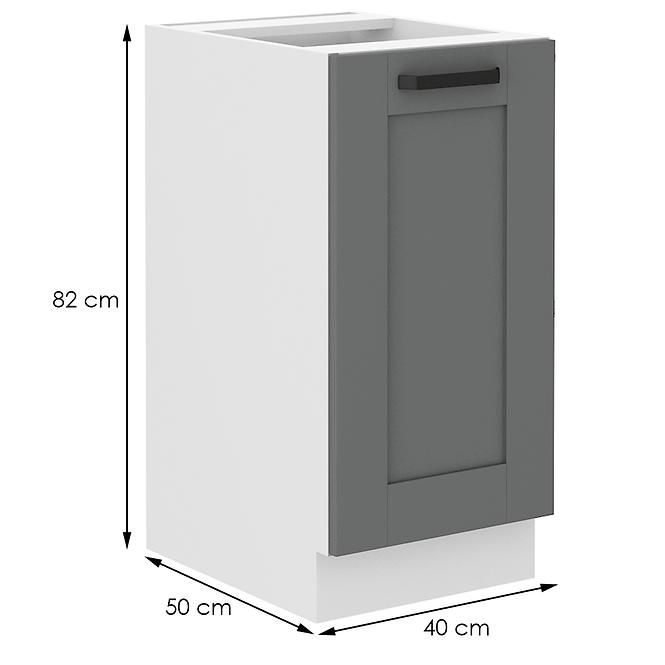 Luna 40D 1F BB kuhinjski element 1 vrata 40x52x82 cm tamno siva/bijela