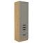 Luna 60DKS-210 3S 1F kuhinjski element 1 vrata + 3 ladice 60x55x210 cm siva/natur (artisan hrast)