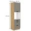 Luna 60DPS-210 3S 1F kuhinjski element 1 vrata + 3 ladice 60x55x210 cm siva/natur (artsan hrast),2
