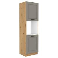 Luna 60DP-210 2F ormarić kuhinjski 2 vrata 60x55x210 cm siva/natur (artisan hrast)