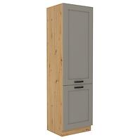 Luna 60LO-210 2F kuhinjski element za hladnjak 2 vrata 60x55x210 cm siva/natur (artisan hrast)