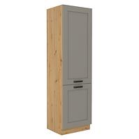 Luna 60DK-210 2F kuhinjski ormarić 2 vrata 60x55x210 cm siva/natur (artisan hrast)