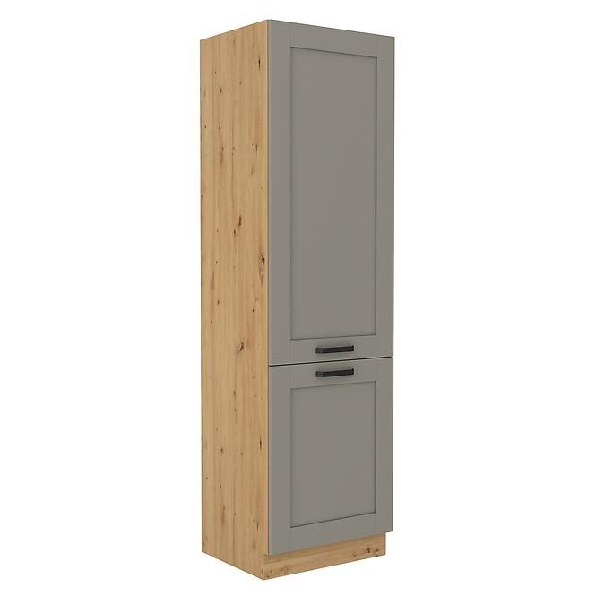 Luna 60DK-210 2F kuhinjski ormarić 2 vrata 60x55x210 cm siva/natur (artisan hrast)