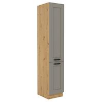 Luna 40DK-210 2F kuhinjski ormarić 2 vrata 40x55x210 cm siva/natur (artisan hrast)