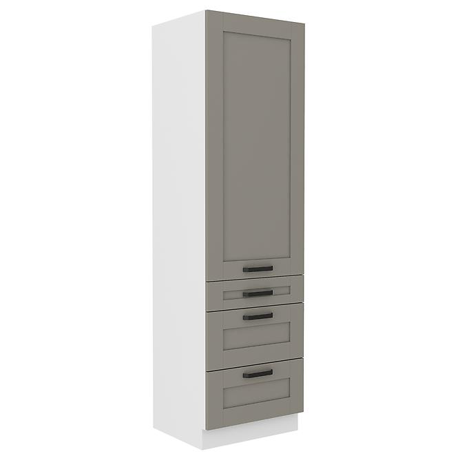 Luna 60DKS-210 3S 1F kuhinjski element 1 vrata + 3 ladice 60x55x210 cm siva/bijela