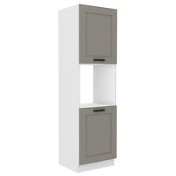 Luna 60DP-210 2F kuhinjski element 2 vrata 60x55x210 cm siva/bijela