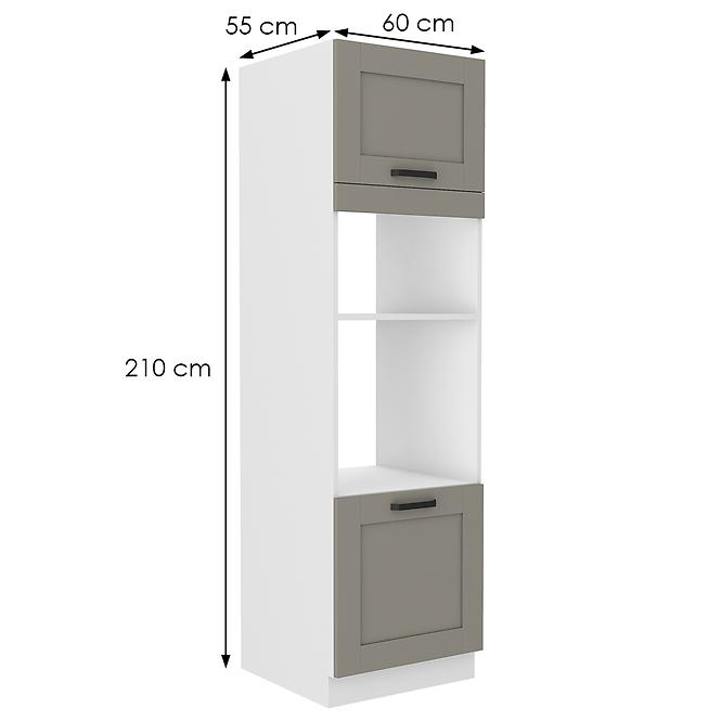 Luna 60DMP-210 2F kuhinjski element 2 vrata 60x55x210 cm siva/bijela