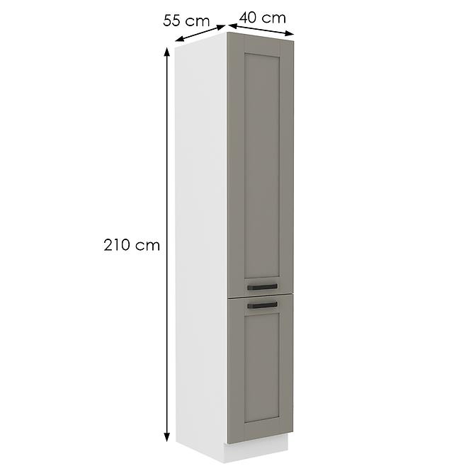 Luna 40DK-210 2F kuhinjski element 2 vrata 40x55x210 cm siva/bijela