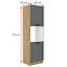 Luna 60DP-210 2F kuhinjski element 2 vrata 60x55x210 cm tamno siva/natur (artisan hrast),2