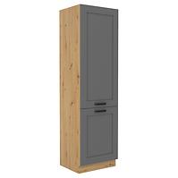 Luna 60DK-210 2F kuhinjski element 2 vrata 60x55210 cm tamno siva/natur (artisan hrast)