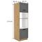 Luna 60DMP-210 2F kuhinjski element 2 vrata 60x55x210 cm tamno siva/natur (artisan hrast),2