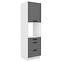 Luna 60DPS-210 3S 1F kuhinjski element 1 vrata + 3 ladice 60x55x210 cm tamno siva/bijela