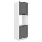 Luna 60DP-210 2F kuhinjski element 2 vrata 60x55x210 cm tamno siva/bijela