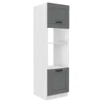 Luna 60DMP-210 2F kuhinjski element 2 vrata 60x55x210cm tamno siva/bijela