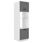 Luna 60DMP-210 2F kuhinjski element 2 vrata 60x55x210cm tamno siva/bijela