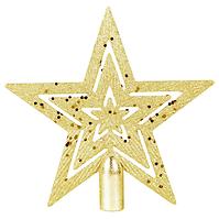 Vrh za božićno drvce - zlatna zvijezda 20 cm