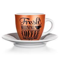 Šalica s tanjurićem fresh morning coffee 90 ml 60325051