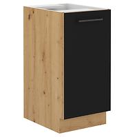 Modena kuhinjski element 40D1F BB 40x52x82 natur (artisan hrast)/crna