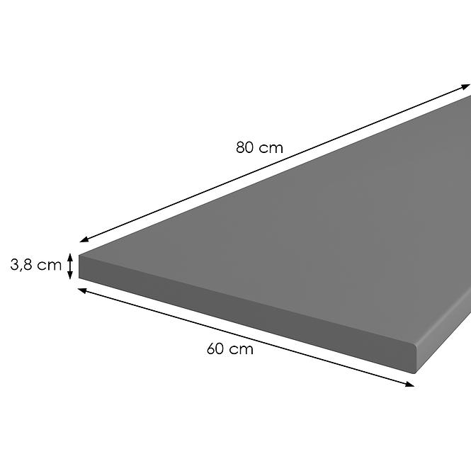 Radna ploča 80 cm/38 mm antracit/ U12168QR