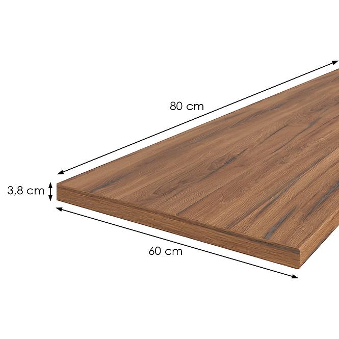 Radna ploča 80 cm/38 mm hrast estana tamni / R20366