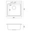 Sudoper Peter 110 Steingran crno 50x52x20 + sifon,3