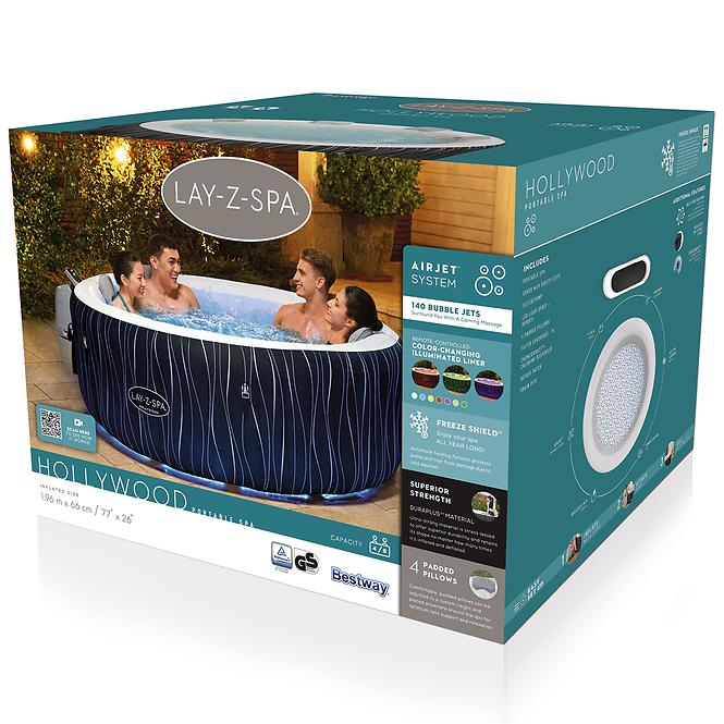 Jacuzzi Lay-z-Spa Hollywood AirJet, 196 x 66 cm, 60059