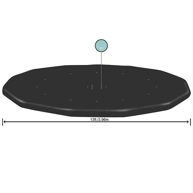 Pokrov za bazen s metalnom konstrujcijom 3,96 m (HYDRIUM 3,6 m) 58292