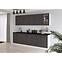 Stilo blok kuhinja 260x52x200 cm siva/bijela