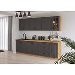 Stilo blok kuhinja 260x52x200 cm natur/siva