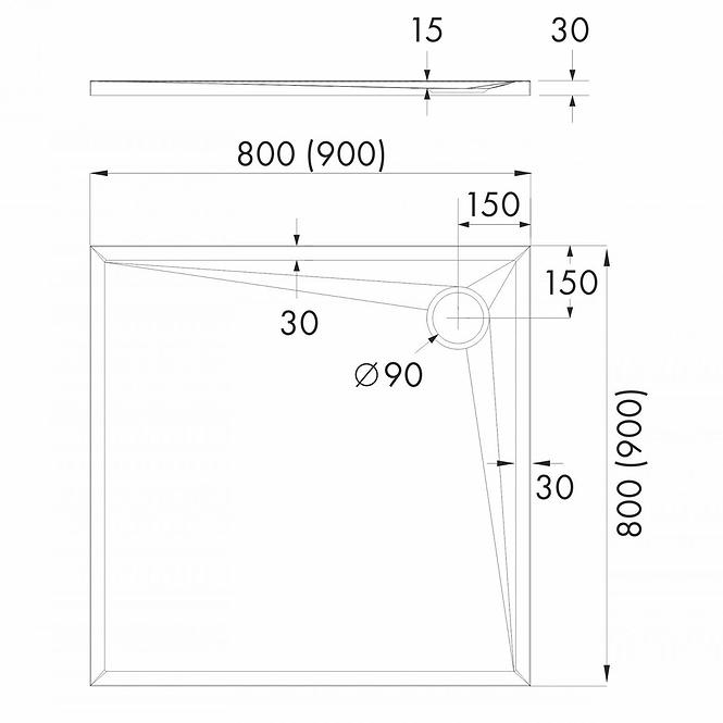 VANICK STV. AQM12460CST 80X80X3 CRNA