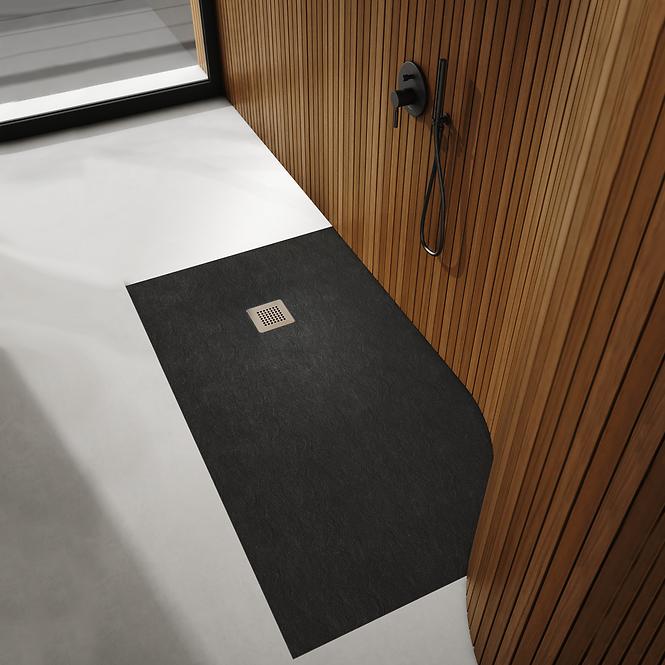 KUPKA KVADRAT KAT CRNI KAMEN 90X90X3,5 3.3101/C/ST-M2