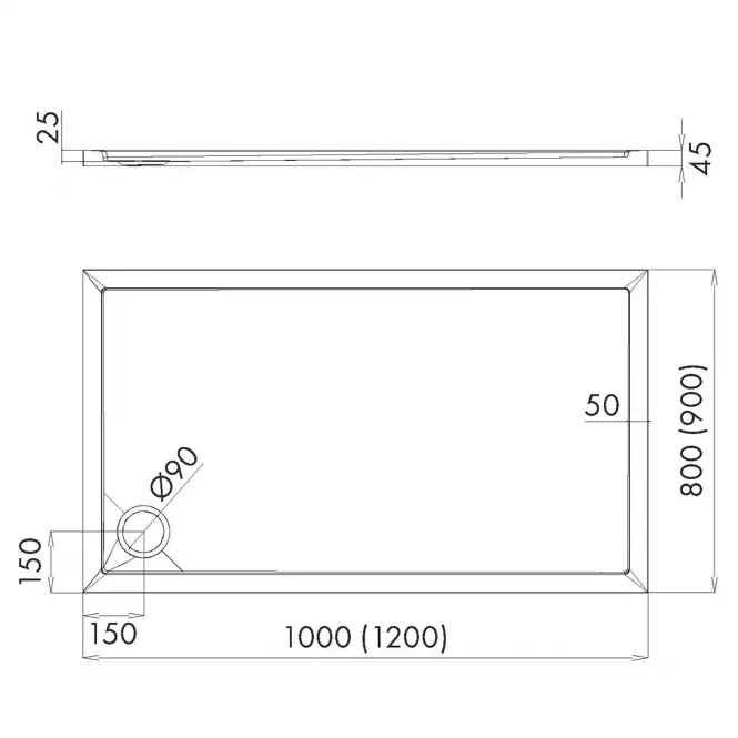 TUŠ KADE CASPAR NOVI CEMENTNI KAMEN 90X100X4,5 3.2345/C,2