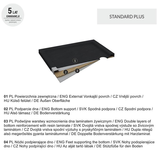 VANICKA STV CRNI KAMEN 90X90X5 ESPERA AQM261CST