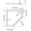 VANICKA PETEROKUTNI CRNI KAMEN 80X80X5 ESPERA AQM239,2