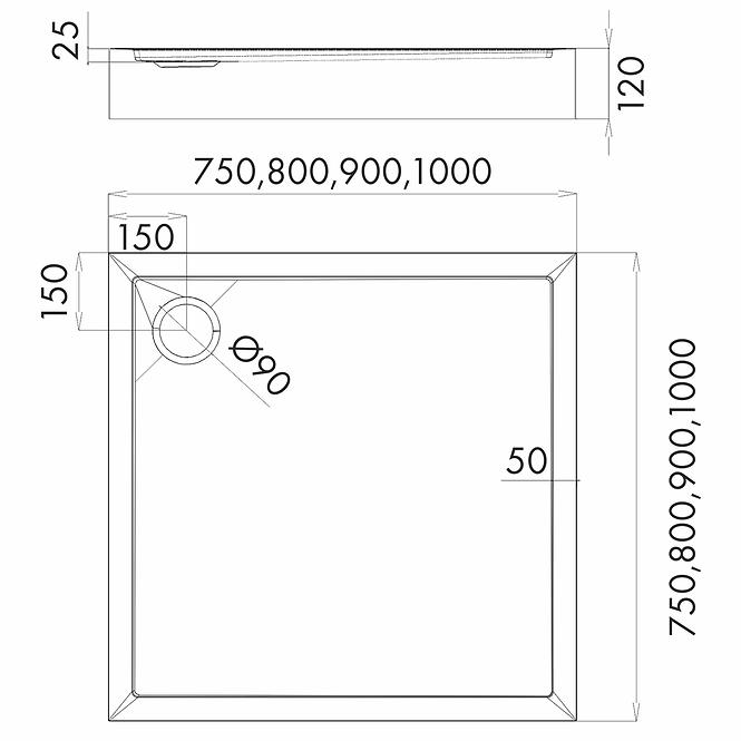 VANICKA STV 80X80X12 ESPERA PLUS AQM4630
