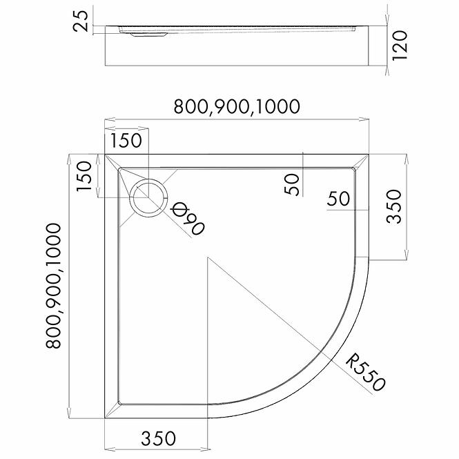 VANIČKA POL 80X80X12 R55 ESPERA PLUS AQM4633