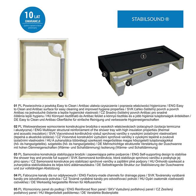 VANICKA STV CRNI KAMEN 80X80X12 ESPERA PLUS AQM4630CST